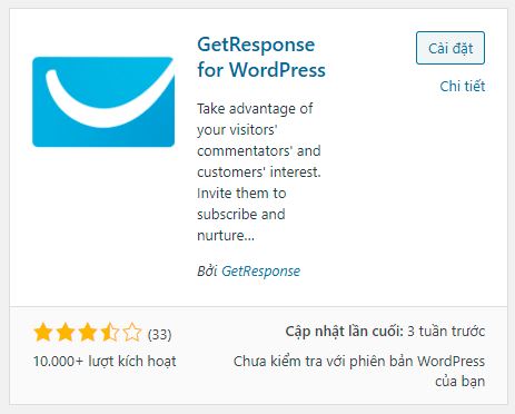 plugin getresponse cho wordpress